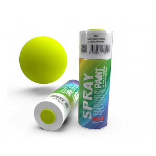MXS Akrilik Sprey Boya Floresan Sarı  400ml