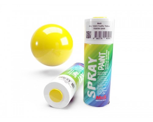 MXS Akrilik Sprey Boya RAL 1023 Trafik Sarı