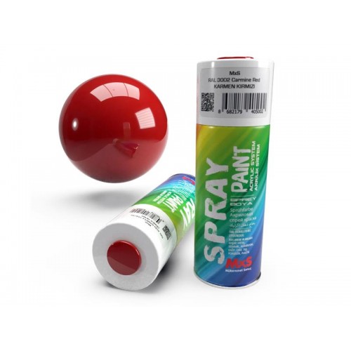 MXS Akrilik Sprey Boya RAL 3002 Karmen Kırmızı