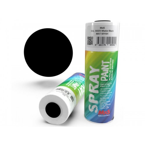MXS Akrilik Sprey Boya RAL 9005 Mat Siyah MXS Akrilik Sprey Boya RAL 9005 Mat Siyah