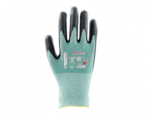 NT 741 GR/SY NO:10 Köpük Nitril Kaplı Polyester Çift İplik Kesilmeye Dayanıklı Eldiven