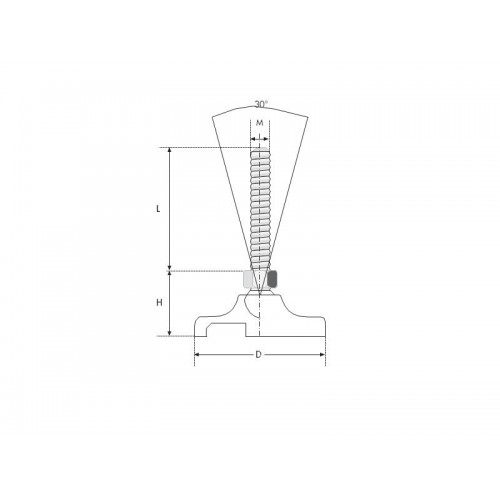Oynar Demir Mafsallı Makine Ayak M12x50 Çap50