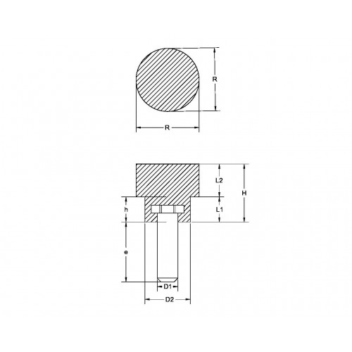 Plastik Tırtırlı Düğme Cıvatalı No:3 M8x30