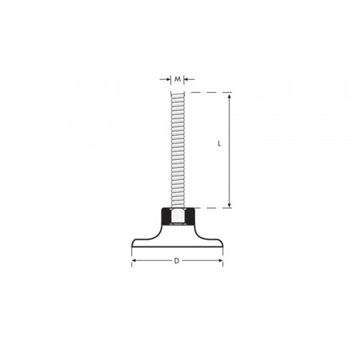 Rotil Ayak Alt 35 mm M10x35