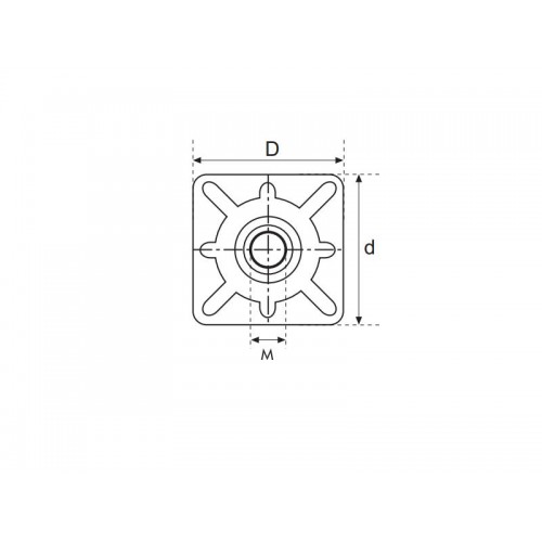 Rotil Ayak Üst M12 40x40