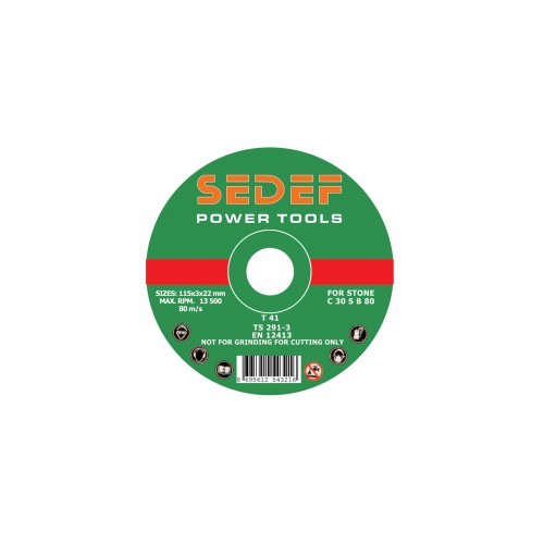 SEDEF 115x3.2x22 T41 Beton Kesme Taşı