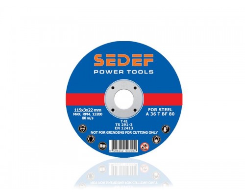 SEDEF Metal Kesici Disk 115x3 mm SEDEF Metal Kesici Disk 115x3 mm