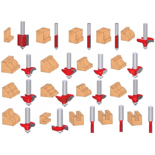 Ahşap Motif Bıçak Seti 18 Parça Ahşap Motif Bıçak Seti 18 Parça