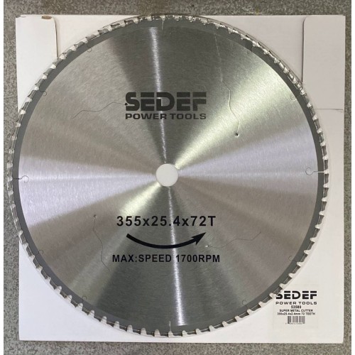 SEDEF 350x25 72 Diş Metal Kesici Süper Testere