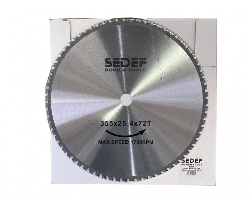 SEDEF 350x25 72 Diş Metal Kesici Süper Testere