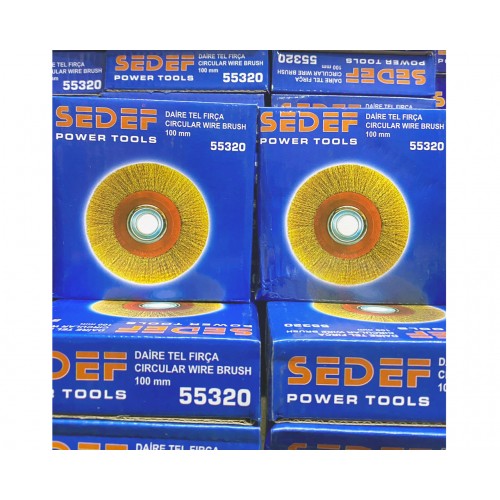 SEDEF Saçaklı Daire Tel Fırça 100 mm 55320