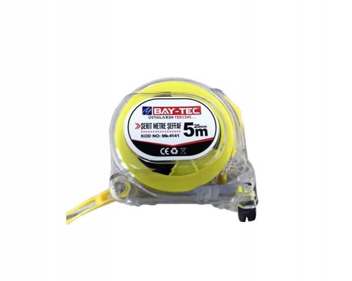 Şeffaf Şerit Metre 5 mm x 25 mt MK4141 Şeffaf Şerit Metre 5 mm x 25 mt MK4141