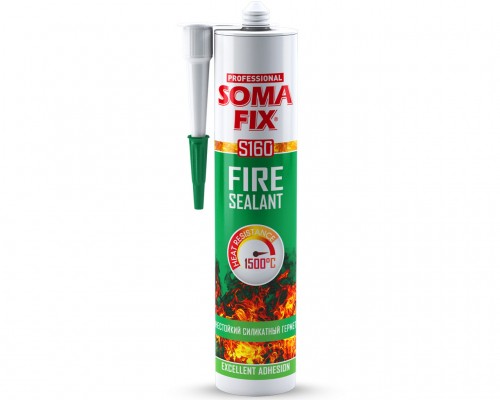 SOMAFİX S160 Isı Mastiği 1500C Siyah 310ml 600gr