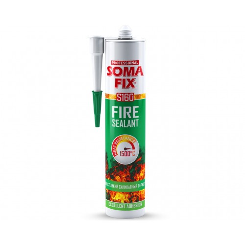 SOMAFİX S160 Isı Mastiği 1500C Siyah 310ml 600gr SOMAFİX S160 Isı Mastiği 1500C Siyah 310ml 600gr