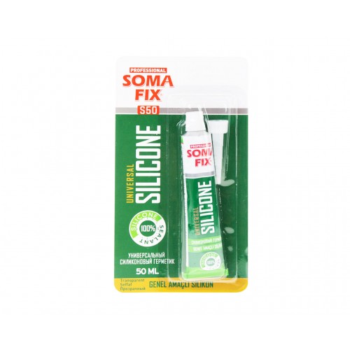SOMAFİX S50 Genel Amaçlı Tüp Silikon Şeffaf 50ml SOMAFİX S50 Genel Amaçlı Tüp Silikon Şeffaf 50ml