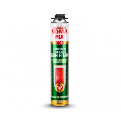 SOMAFIX S911 Tabancalı Poliüretan Köpük 750 ml 845 gr SOMAFIX S911 Tabancalı Poliüretan Köpük 750 ml 845 gr