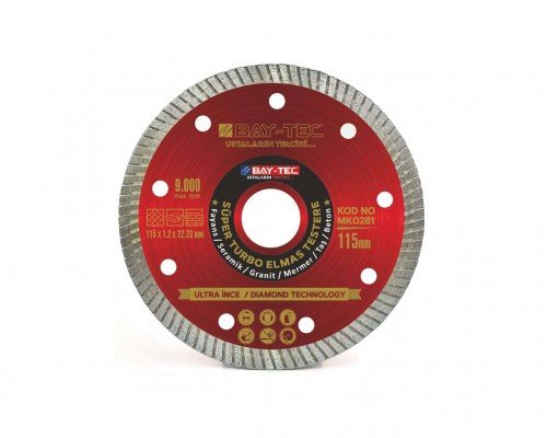 Süper Turbo Elmas Testere 180 mm MK0282