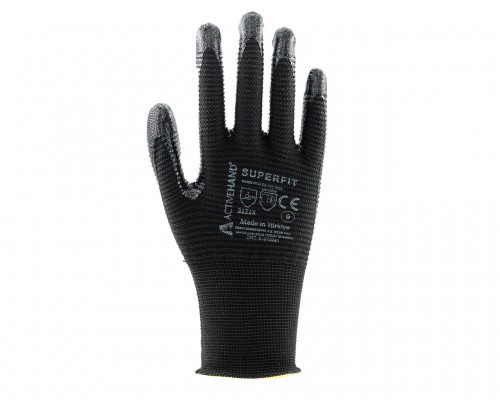 SUPERFİT SY/SY NO:9 Avuç İçi Tırtıklı Nitril Kaplı Polyester Eldiven