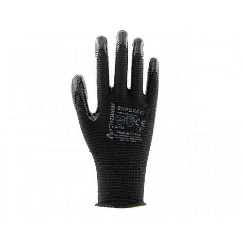 SUPERFİT SY/SY NO:9 Avuç İçi Tırtıklı Nitril Kaplı Polyester Eldiven