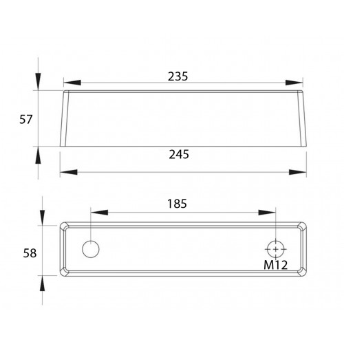 Tır Kamyon Kasa Arka Dyama Takozu 235x245 mm