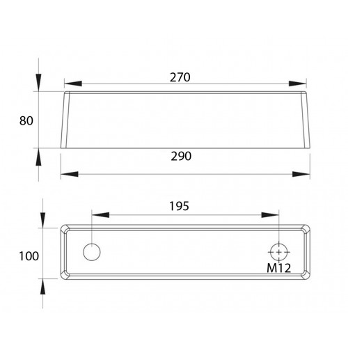 Tır Kamyon Kasa Arka Dyama Takozu 270x290 mm
