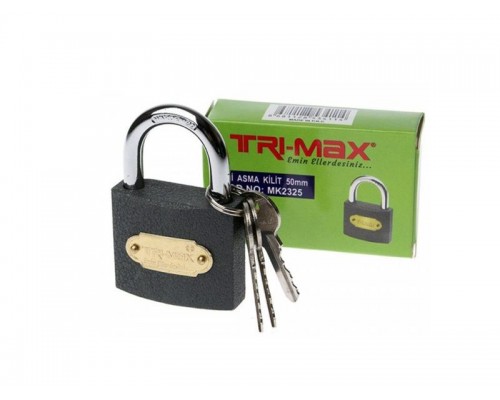 Tri-max Gri Döküm Asma Kilit 60 mm