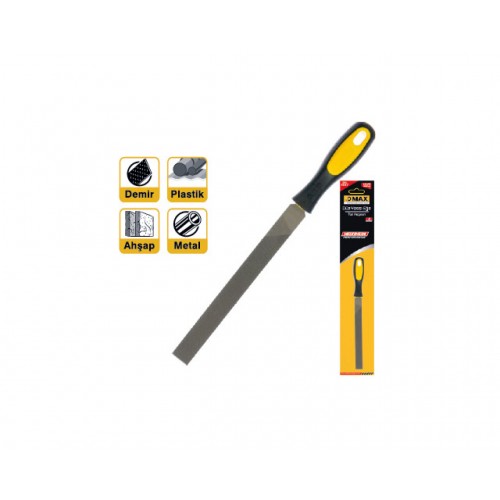 Yassı Eğe 8" Saplı Blister Ambalajında