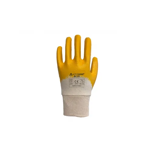 AC 01 Sarı NO:9 Nitril Kaplı Pamuk Eldiven