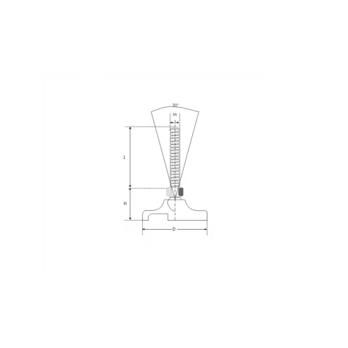 D120 16x150 Çelik Tabanlı Cıvatalı Mafsallı Krom Kaplı Ayak CM Serisi