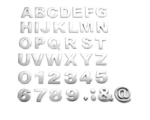 & İşareti Krom Yapışkanlı 3.75 cm Orta Boy