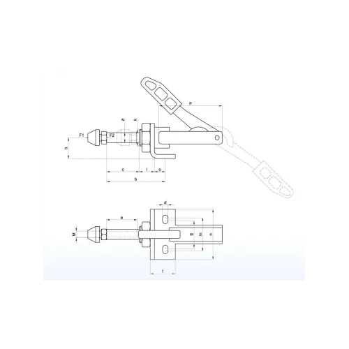 510-1 Yatay Pozisyon Düz Tabanlı İtme Çekme Klamp
