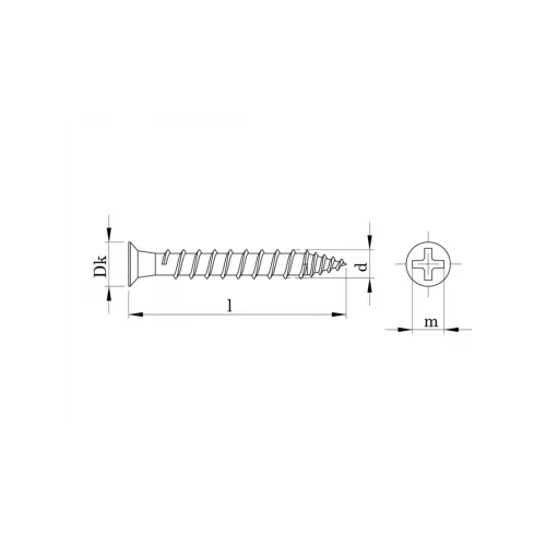 6x70 mm Sunta Vidası DIN 7505