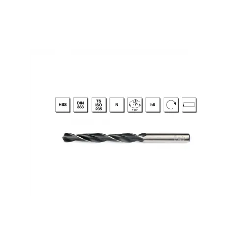 HSS DIN 338 Silindirik Saplı Kısa Matkap Ucu 7 mm - HADDELİ