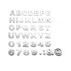 A Harfi Krom Yapışkanlı 3.75 cm Orta Boy