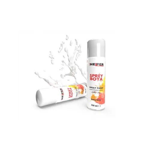 HELPER Akrilik Sprey Boya RAL 9010 Parlak Beyaz 200 ml