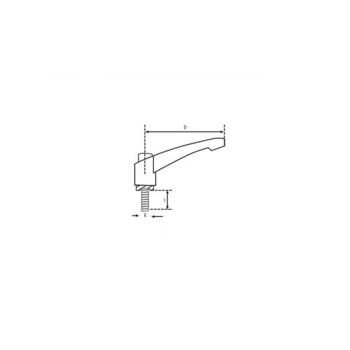 No:2 M10x50 Plastik Sustalı Kol Cıvatalı
