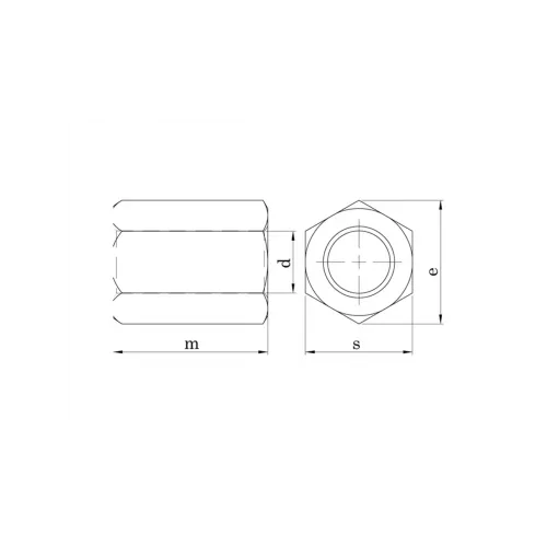 M12x40 mm Uzatma Somunu DIN 6334