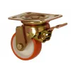 4002 PUB 100 F3 Poliamid Üzeri Poliüretan Kaplı Frenli Döner Teker