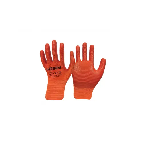 1/2 Nitril Kaplı Zebra Turuncu Eldiven No:10 MES EL340