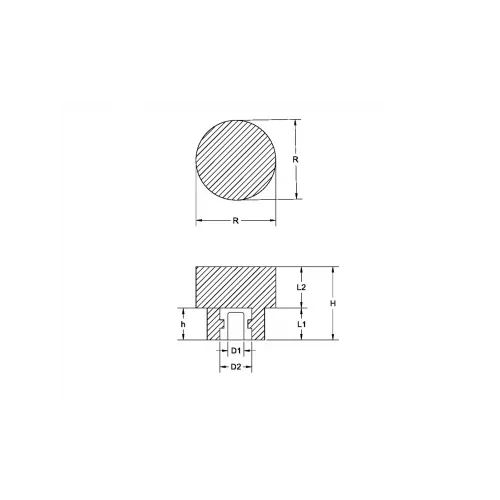 Plastik Tırtırlı Düğme Burçlu No:3 M8x25
