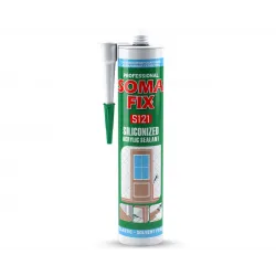 SOMAFİX S128 Akrilik Silikon ve Mastik Antrasit 310ml 500gr