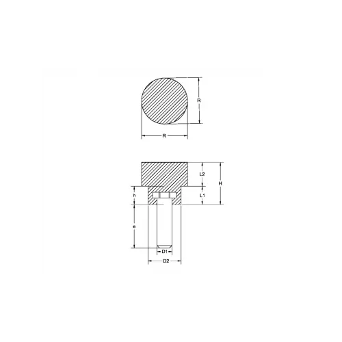 Plastik Tırtırlı Düğme Cıvatalı No:1 M5x20