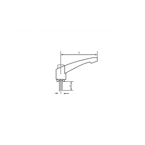 80mm Çap M8x20 Metal Gri Sustalı Kol Cıvatalı
