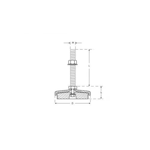 D80 M12x50 Krom Tezgah Tamponu SL Seri