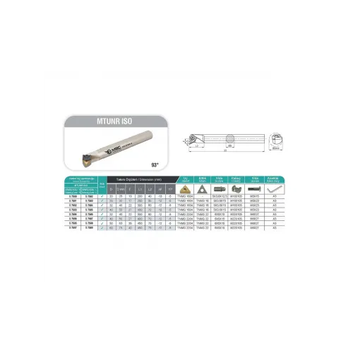 MBC S25S MTUNR 16 İç Çap Tornalama Kateri