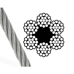 6X19 FC Kendir Özlü Çelik Halat 8 mm