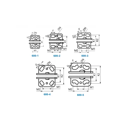 600-3 Pnömatik Yatay Tabanlı Kare Pistonlu Bağlantı Elemanı 23943