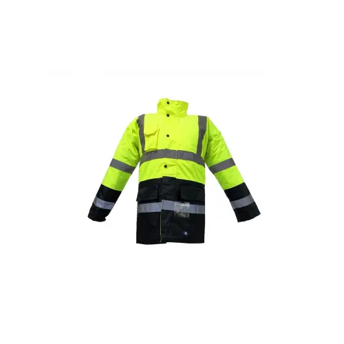 JUNIOR JN1013 Waterproof Fosforlu Oxford Parka Sarı Lacivert XL beden