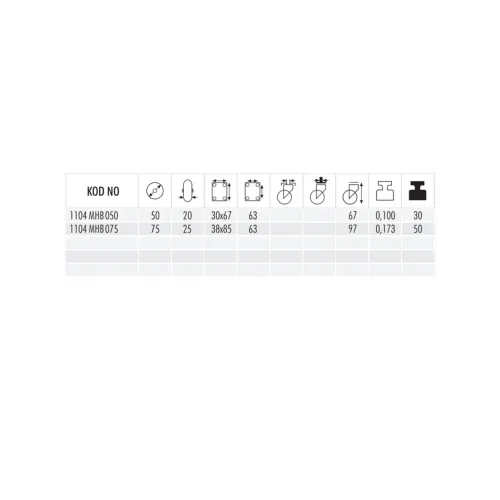 1104 MHB 075 Moblen Sabit Mobilya Teker