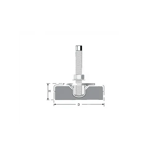 D120 M12x140 Tezgah Tamponu Somunlu SH Serisi